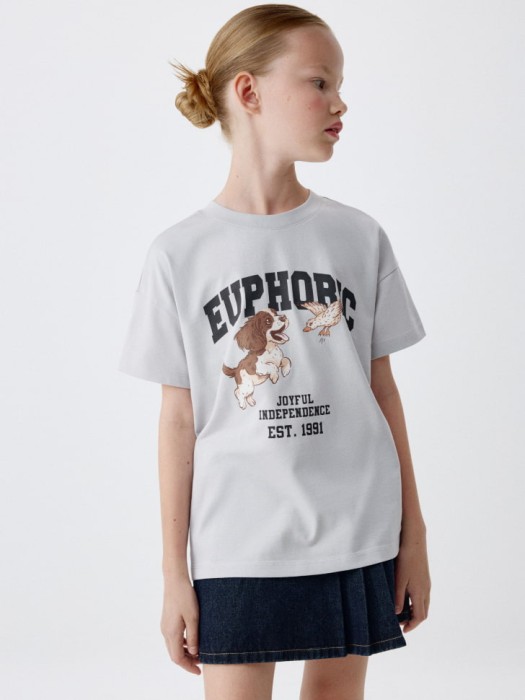 футболка оверсайз с принтом для девочек 4680798561417 фотография