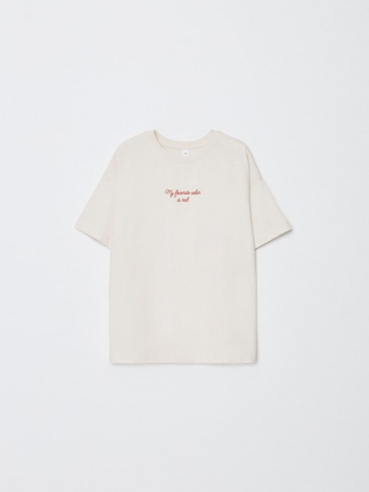 футболка оверсайз с принтом для девочек из россии вид сбоку