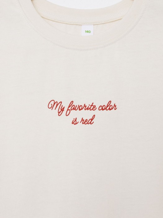 футболка оверсайз с принтом для девочек из хлопка спереди