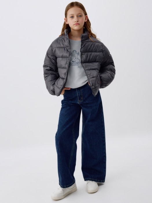 футболка оверсайз с принтом для девочек от бренда sela вид слева