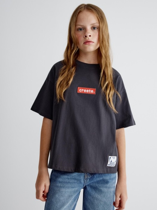 футболка оверсайз с принтом для девочек 4680798485645 фотография