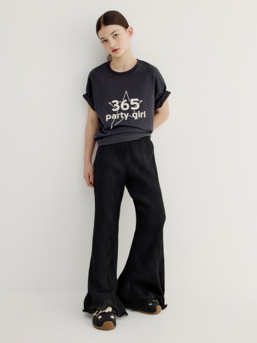 футболка оверсайз с принтом для девочек от бренда sela вид слева