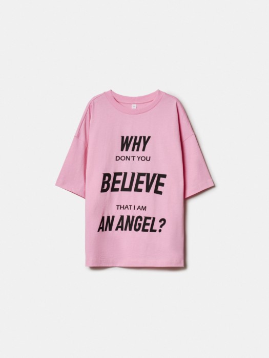 футболка оверсайз с принтом для девочек по цене 1299 руб вид справа