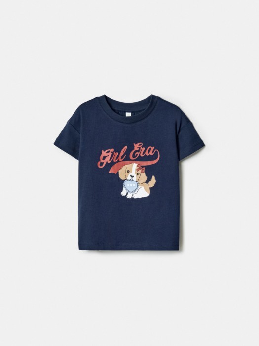 футболка оверсайз с принтом для девочек по цене 799 руб вид справа