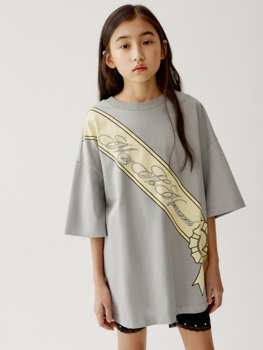 футболка оверсайз с принтом для девочек 4610517594310 фотография