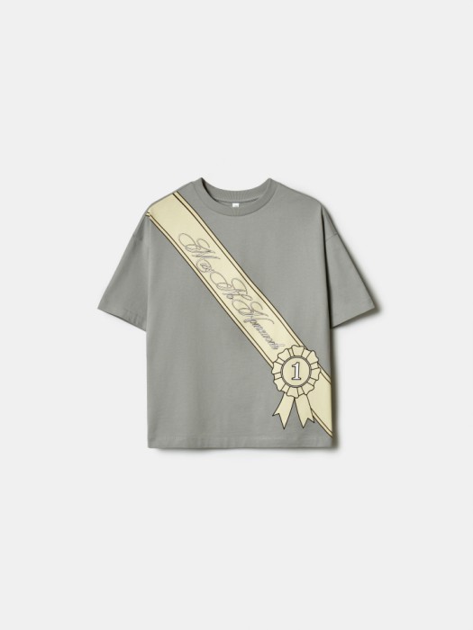 футболка оверсайз с принтом для девочек по цене 1299 руб вид справа