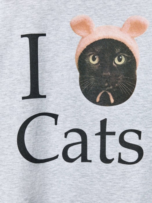 футболка оверсайз с принтом для девочек из хлопка спереди