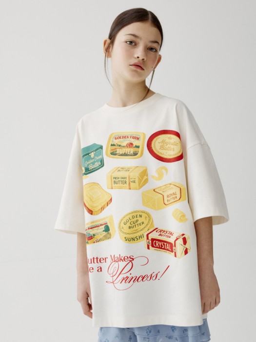 футболка оверсайз с принтом для девочек 4610517594495 фотография