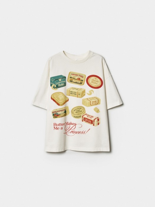 футболка оверсайз с принтом для девочек по цене 1299 руб вид справа