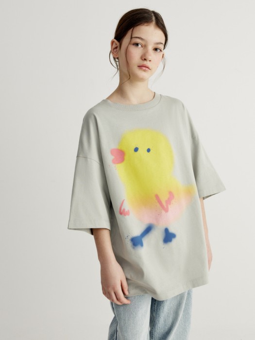 футболка оверсайз с принтом для девочек 4610517373168 фотография