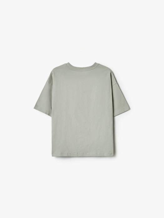 футболка оверсайз с принтом для девочек из хлопка спереди