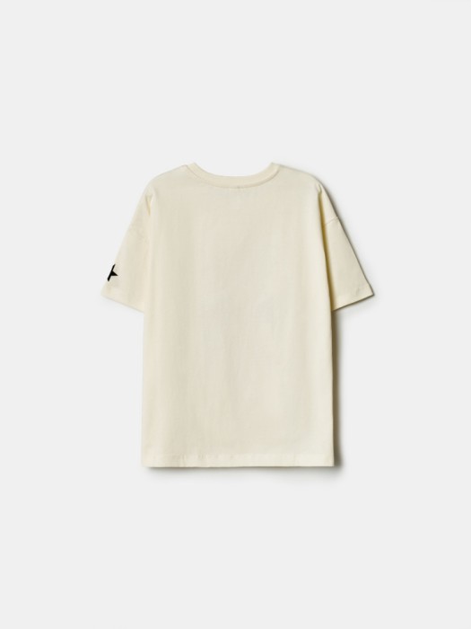 футболка оверсайз с принтом для девочек от бренда sela вид слева