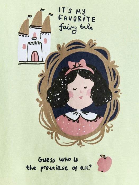 футболка оверсайз с принтом для девочек от бренда sela вид слева