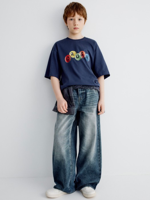 футболка оверсайз с принтом для мальчиков от бренда sela вид слева