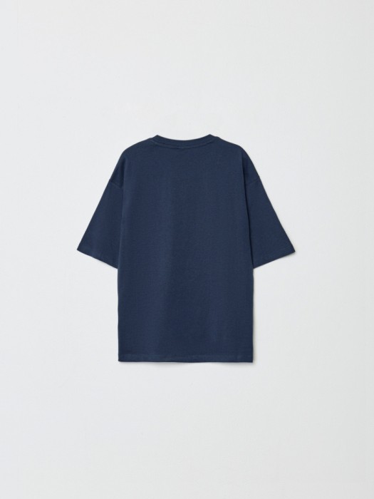 футболка оверсайз с принтом для мальчиков из хлопка спереди