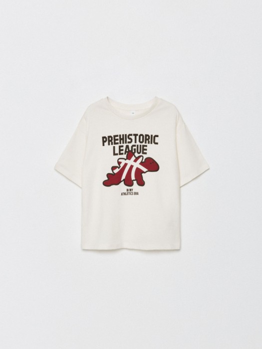 футболка оверсайз с принтом для мальчиков по цене 699 руб вид справа