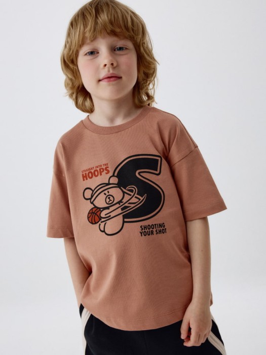 футболка оверсайз с принтом для мальчиков из россии вид сбоку