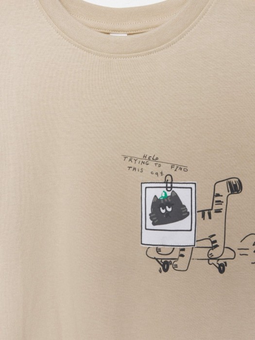 футболка оверсайз с принтом для мальчиков по цене 599 руб вид справа