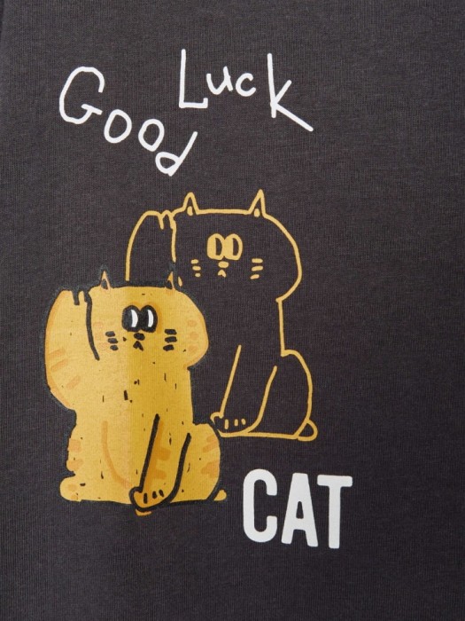 футболка оверсайз с принтом для мальчиков из хлопка спереди