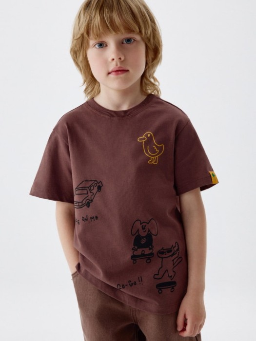 футболка оверсайз с принтом для мальчиков 4680798112428 фотография