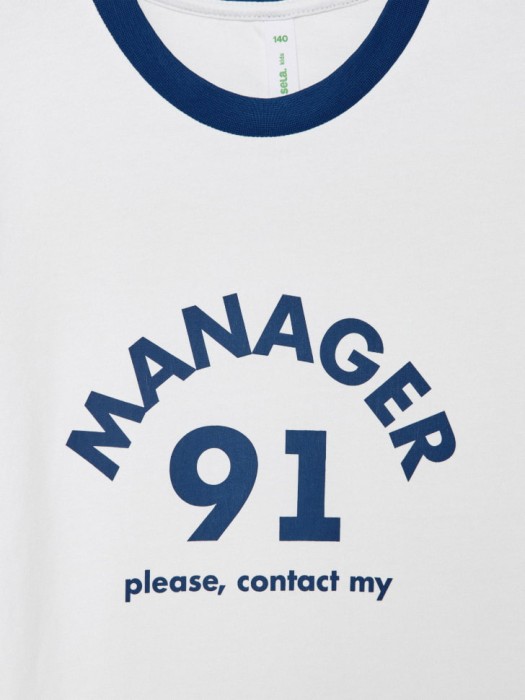 футболка оверсайз с принтом для мальчиков по цене 599 руб вид справа