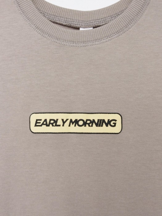 футболка оверсайз с принтом для мальчиков из хлопка спереди