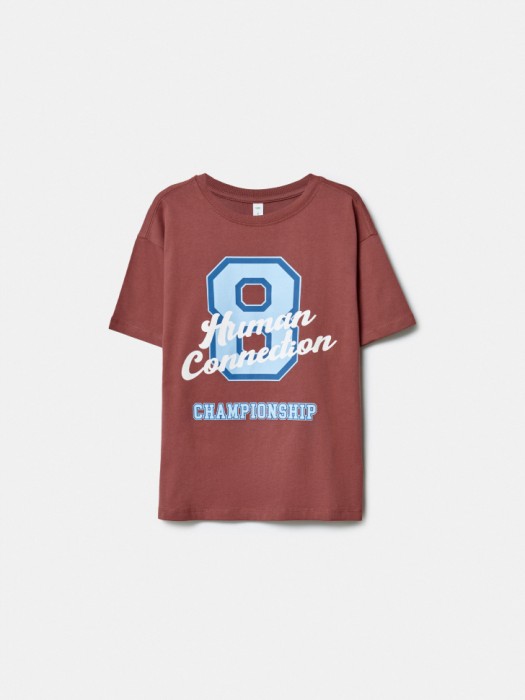 футболка оверсайз с принтом для мальчиков по цене 799 руб вид справа