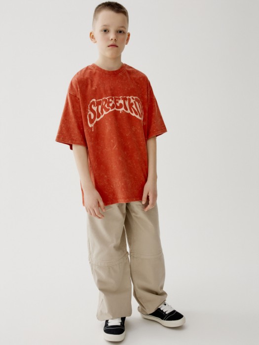 футболка оверсайз с принтом для мальчиков от бренда sela вид слева
