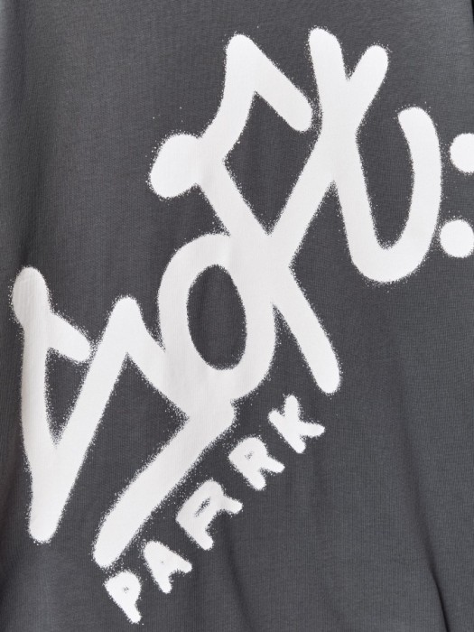 футболка оверсайз с принтом для мальчиков из хлопка спереди