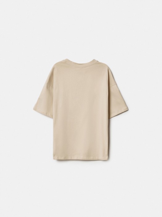 футболка оверсайз с принтом для мальчиков из хлопка спереди