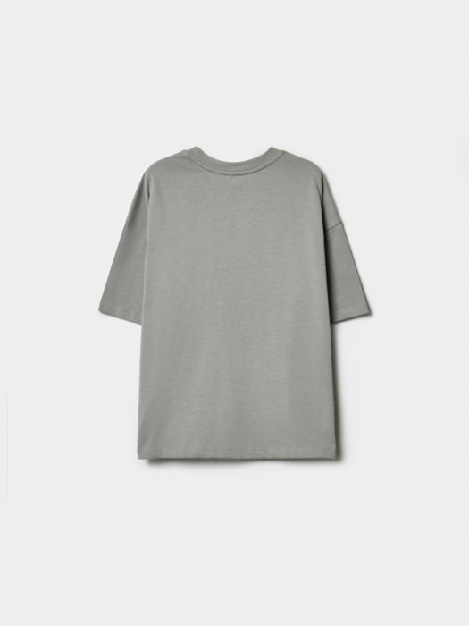 футболка оверсайз с принтом для мальчиков из хлопка спереди