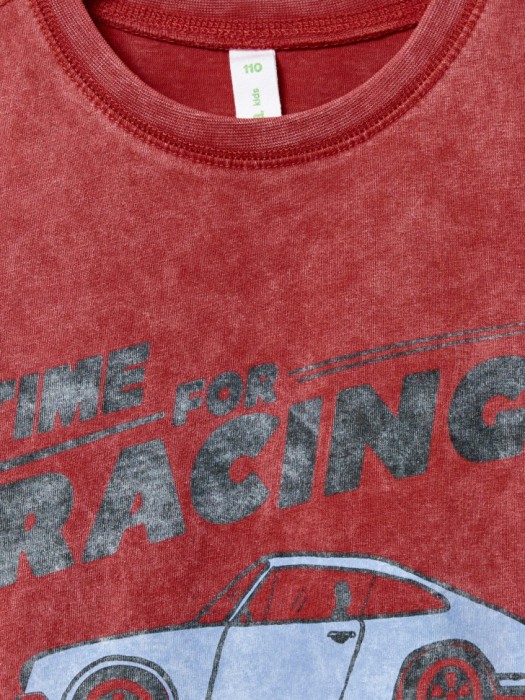 футболка оверсайз с принтом для мальчиков из хлопка спереди