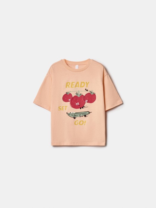 футболка оверсайз с принтом для мальчиков по цене 799 руб вид справа