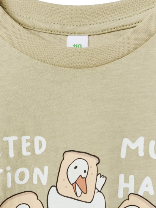 футболка оверсайз с принтом для мальчиков из хлопка спереди