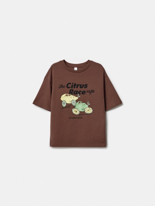 футболка оверсайз с принтом для мальчиков по цене 799 руб вид справа