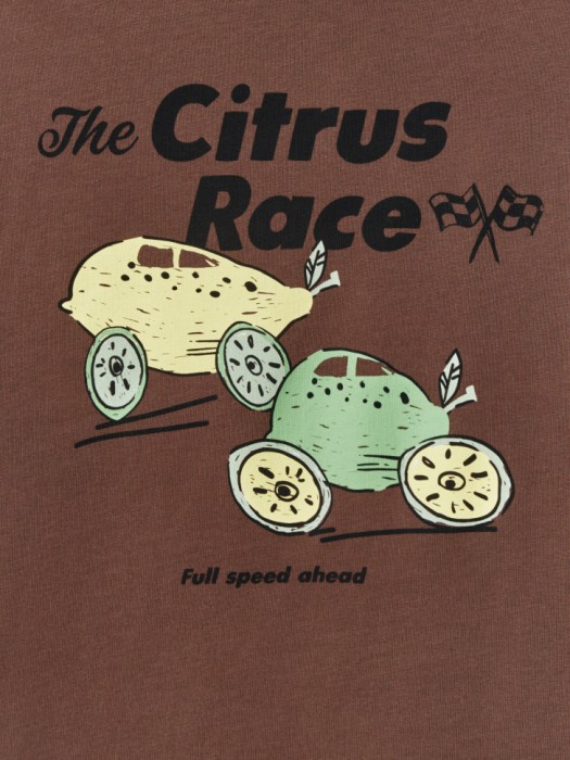 футболка оверсайз с принтом для мальчиков из хлопка спереди