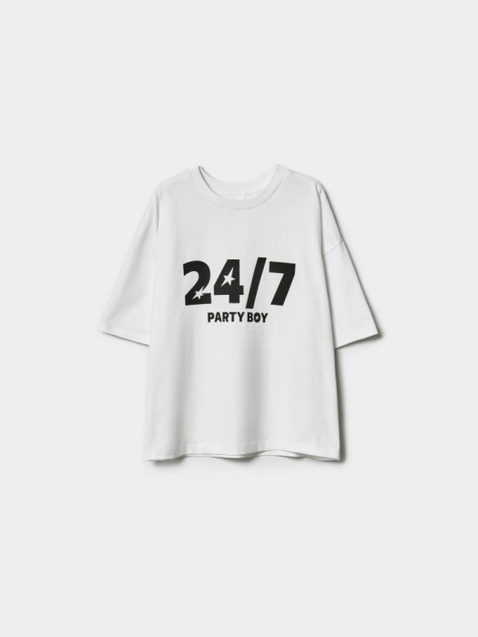 футболка оверсайз с принтом для мальчиков по цене 999 руб вид справа