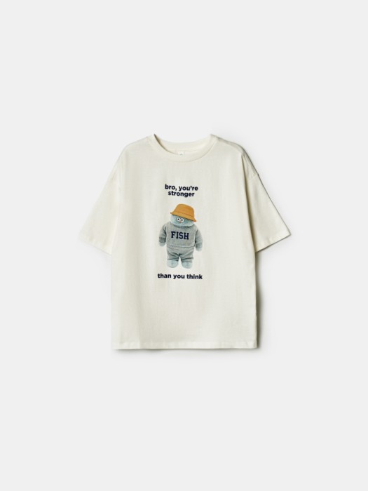 футболка оверсайз с принтом для мальчиков по цене 1299 руб вид справа