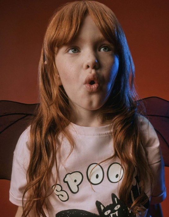 футболка оверсайз с принтом halloween для девочек 4610283964591 фотография