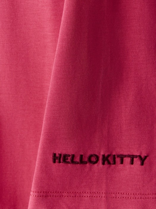 футболка оверсайз с принтом hello kitty из  young универсального стиля с лицевой стороны