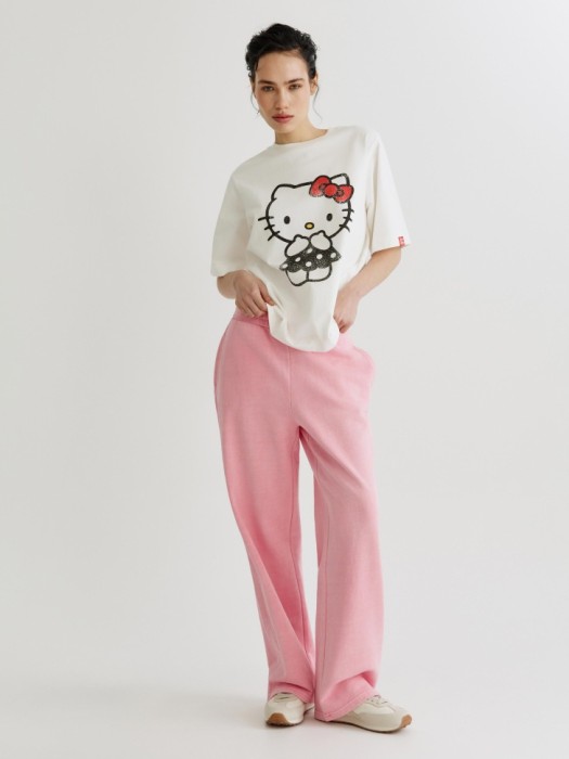 футболка оверсайз с принтом hello kitty от бренда sela вид слева
