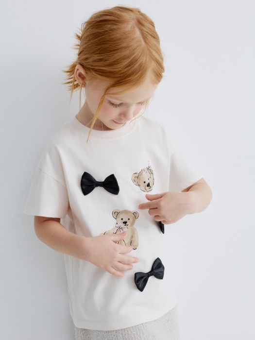 футболка оверсайз с принтом и аппликацией для девочек 4680798769462 фотография