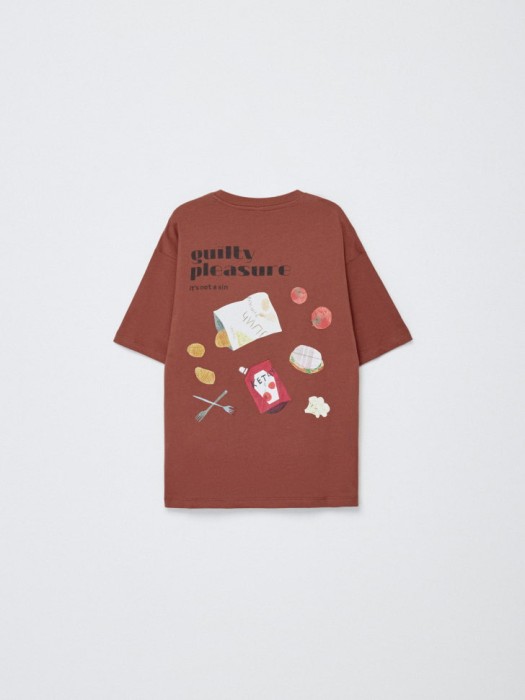 футболка оверсайз с принтом на спине детская по цене 699 руб вид справа