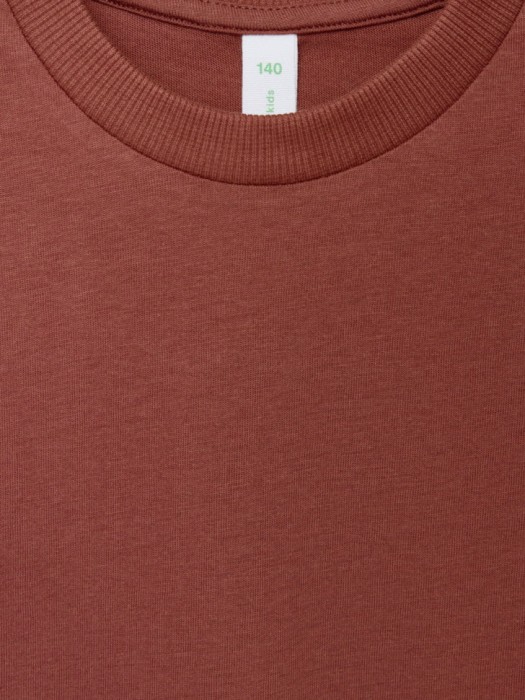 футболка оверсайз с принтом на спине детская из хлопка спереди