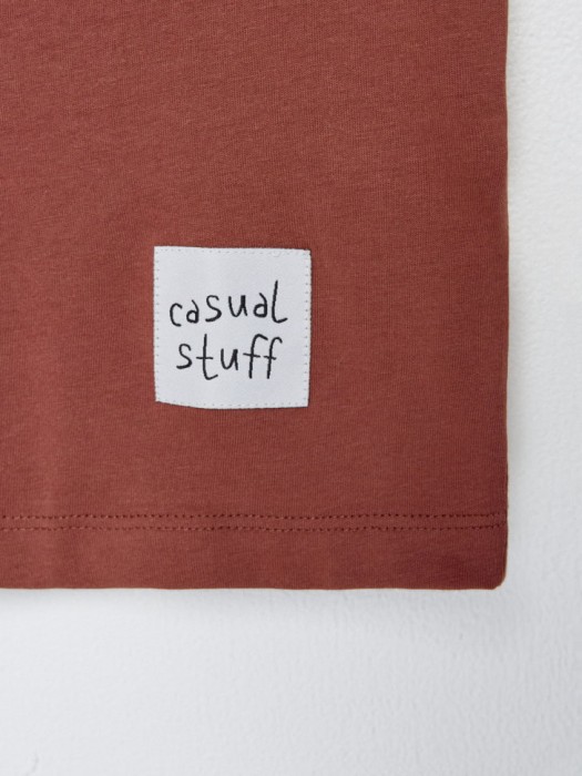 футболка оверсайз с принтом на спине детская универсального стиля с лицевой стороны