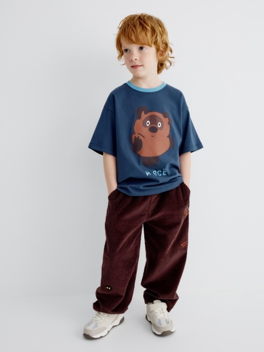 футболка оверсайз с принтом  x союзмультфильм детская от бренда sela вид слева