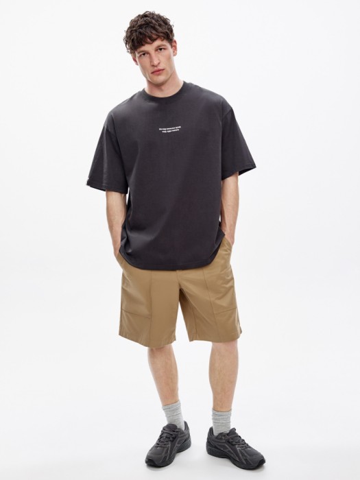 футболка оверсайз с принтом  x яндекс путешествия из хлопка спереди