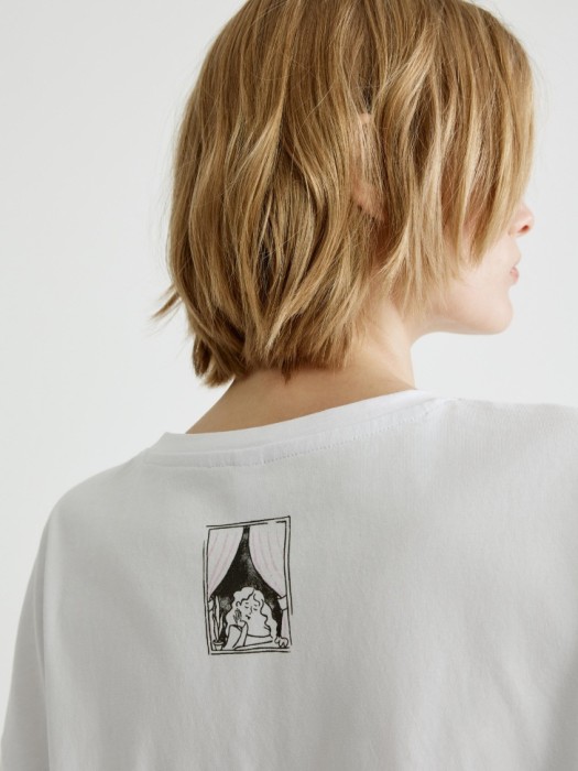 футболка оверсайз с принтом от бренда sela вид слева