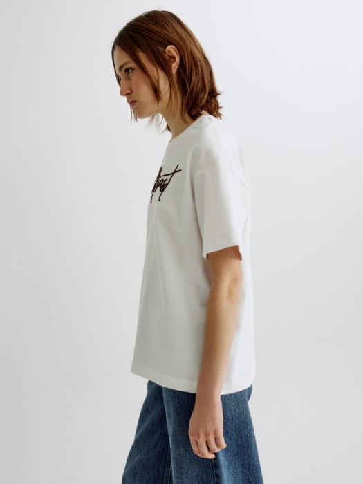 футболка оверсайз с принтом из россии вид сбоку