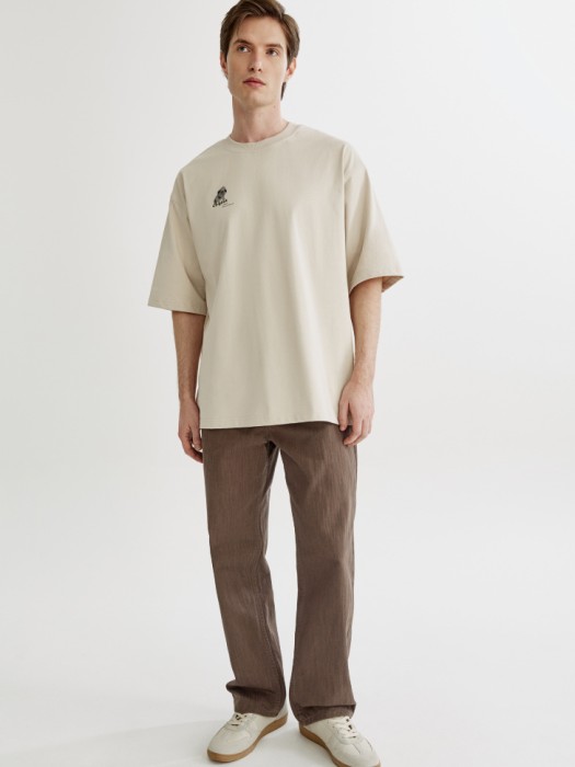 футболка оверсайз с принтом от бренда sela вид слева